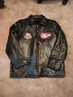 Kansas City Chiefs NFL Executive Superbowl LVII Champions Leather Jacket Nouveau