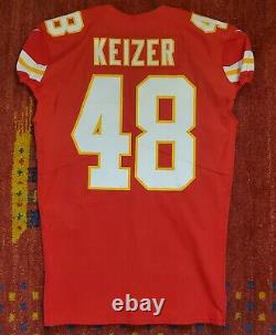 Kansas City Chiefs Nick Keizer 2021 Super Bowl LV Jeu Émis Jersey