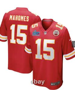 Kansas City Chiefs Patrick Mahomes Nike Red Super Bowl LVII Patch Game Jersey