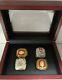 Kansas City Chiefs Super Bowl 4 Ring Set Avec Boîte En Bois. Mahomets Dawson