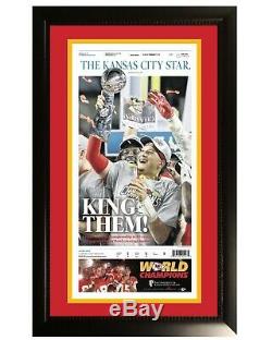 Kansas City Chiefs Super Bowl 54 Originale Étoile Encadrée Journal Patrick Mahomes