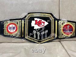 Kansas City Chiefs Super Bowl 58 LVIII Champion Ceinture de championnat 2024 en laiton de 2 mm