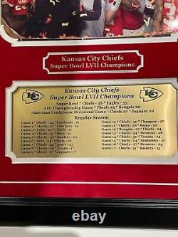 Kansas City Chiefs Super Bowl LVII Champions 8x10 Encadré Avec Plaque Nominative Gravée