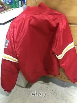 Kansas City Chiefs Vintage 90s Satin Starter Jacket Red Size Medium Euc Rare