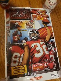 Kansas City Chiefs Vs Pittsburgh Steelers Poster Limited 500 Série Arrowhead