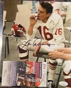 Len Dawson A Signé 8x10 Rare Super Bowl Photo Jsa Kansas City Chiefs