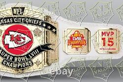 Les champions du Super Bowl LVIII des Kansas City Chiefs Ceinture de championnat de la NFL en laiton 2mm