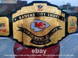 Les champions du Super Bowl LVII des Kansas City Chiefs, ceinture de championnat en laiton de 2 mm