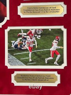 Les champions du Super Bowl LVII des Kansas City Chiefs - plusieurs photos de 4x6 et encadrées en 8x10.