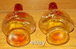 Lot De 2 Rare Kansas City Chiefs 1970 Superbowl Decanters Indiana Glass