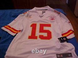 Mahomes 15 Superbowl 54 Kc Chefs Nike Hommes White Onfield Stitched XXL Jersey 100
