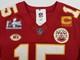 Maillot Elite Vapor Fuse Rouge Chiefs Medium 40 Mahomes #15 Super Bowl Lviii 58