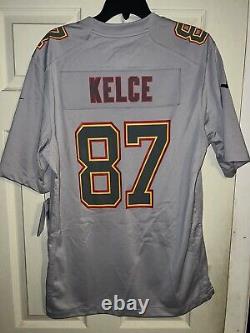 Maillot Nike Travis Kelce des Kansas City Chiefs pour homme, taille moyenne, gris, Super Bowl LVII