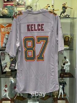 Maillot Nike neuf avec étiquettes de jeu Super Bowl LVII pour homme, taille large, des Chiefs de Travis Kelce