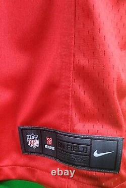 Maillot Nike rouge avec le patch du Super Bowl LVII des Chiefs de Travis Kelce en taille XL sur le terrain