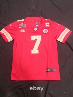 Maillot de capitaine rouge de taille XL de Harrison Butker des Kansas City Chiefs pour le Super Bowl LVIII