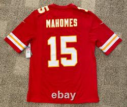 Maillot de football Mahomes NFL des Kansas City Chiefs pour le Super Bowl Nike Rouge Taille S