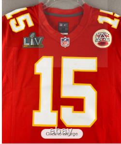Maillot de jeu Nike Super Bowl LV pour homme Patrick Mahomes des Chiefs de Kansas City
