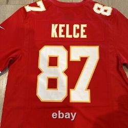 Maillot de jeu à patch Super Bowl LVII pour hommes Travis Kelce des Kansas City Chiefs de Nike