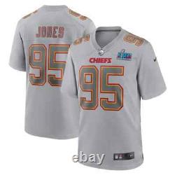 Maillot de mode Nike Super Bowl LVII pour hommes Chris Jones Kansas City Chiefs NFL #95