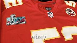 Maillot officiel de jeu Nike rouge des Kansas City Chiefs pour le Super Bowl LVII - Creed Humphrey