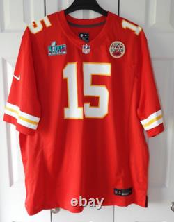 Maillot rouge Nike XXL avec patch du Super Bowl LVII de Patrick Mahomes des Kansas City Chiefs