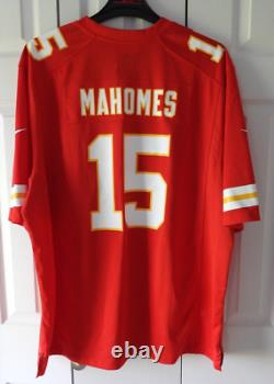 Maillot rouge Nike XXL avec patch du Super Bowl LVII de Patrick Mahomes des Kansas City Chiefs