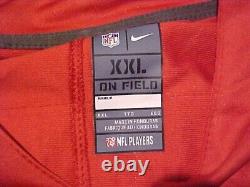 Maillot rouge XXL pour homme Nike Chiefs Kelce 87 Super Bowl 57, cousu sur le terrain.