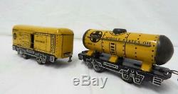 Marx 1930 Joy Line Fret Set Chiefs De Kansas City Rouge Jaune Super Bowl Train
