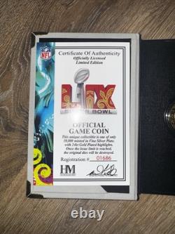 Monnaie de jeu officielle Super Bowl LIX Eagles contre Chiefs Super Bowl