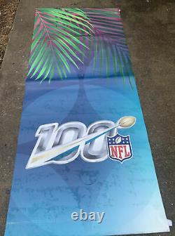 NFL Authentic Super Bowl LIV Vinyl Banner Hung De Lamposts 7'x3' (84x36)