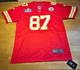Nfl Super Bowl Lviii Maillot Kansas City Chiefs Travis Kelce #87 Taille Large Rouge Nwt