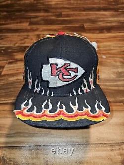 NOUVEAU Chapeau de sport à flamme rare vintage des champions du Super Bowl LVIII des Kansas City Chiefs