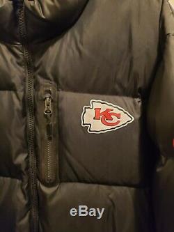 Nike Kansas City Chiefs NFL Hommes Onfield 650 Destroyer Down Jacket Taille XL Noir