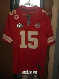 Nike On Field Stitched Custom Patrick Mahomes Super Bowl LIV Jersey Grands Chefs