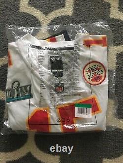 Nike Patrick Mahomes Blanc Super Bowl 54 LIV Patch Sur Le Terrain Kc Chiefs Jersey XL