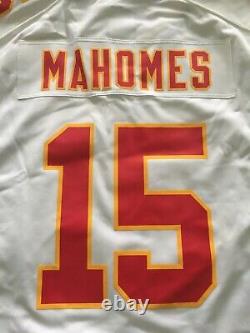 Nike Patrick Mahomes Blanc Super Bowl 54 LIV Patch Sur Le Terrain Kc Chiefs Jersey XL