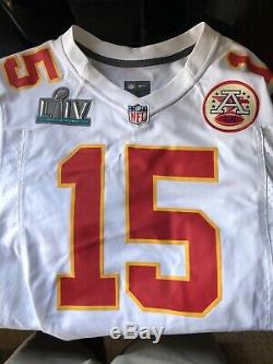 Nike Patrick Mahomes Kansas City Chiefs Super Bowl LIV Jersey S Blanc Tn-o