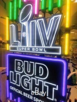 Nouveau 20x36 Bud Light Super Bowl LIX Chiefs Led Neon. Tout Nouveau Dans La Boite