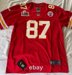 Nouveau maillot Taylor Swift Chiefs #87 Travis Kelce Kansas City Super Bowl