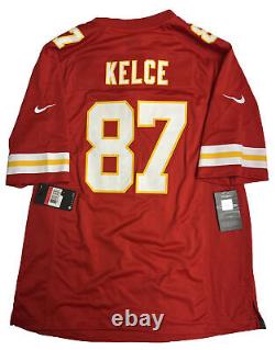 Nouveau maillot de jeu pour homme Nike Super Bowl LIV de Travis Kelce, taille L, des Kansas City Chiefs
