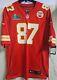 Nouveau Maillot Rouge Imprimé Travis Kelce #87 Chiefs Super Bowl Nike Nfl En Taille Small