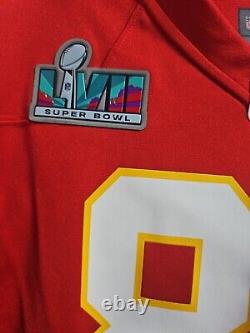 Nouveau maillot rouge imprimé Travis Kelce #87 Chiefs Super Bowl Nike NFL en taille Small