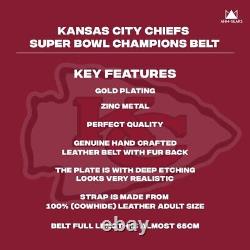 Nouvelle ceinture de champion du Super Bowl personnalisée des Kansas City Chiefs