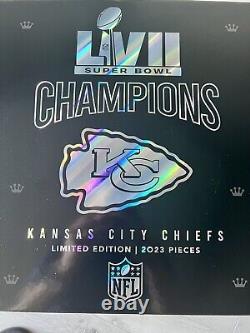Pack exclusif de quatre figurines Funko pour les fans des Kansas City Chiefs, champions du Super Bowl LVII