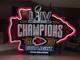 Panneau Lumineux En Néon Led Bud Light Kansas City Chiefs Champion Du Monde Liv Super Bowl