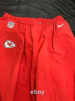 Pantalon de pluie Nike Kansas City Chiefs Storm On Field Taille 2XL Neuf Rouge Fabriqué aux États-Unis