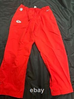 Pantalon de pluie Nike Kansas City Chiefs Storm On Field Taille 3XL neuf Rouge Fabriqué aux États-Unis