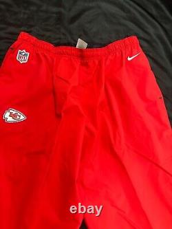 Pantalon de pluie Nike Kansas City Chiefs Storm On Field Taille 3XL neuf Rouge Fabriqué aux États-Unis