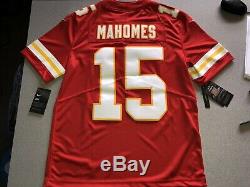 Patrick Chefs Mahomes Rouge Super Bowl Blanc À L'extérieur De Vapeur Limitée Authentique Maillots